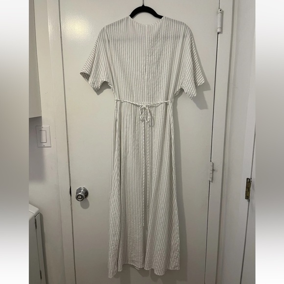 Mango Stripe Maxi Wrap Dress Size 8 - Picture 4 of 14